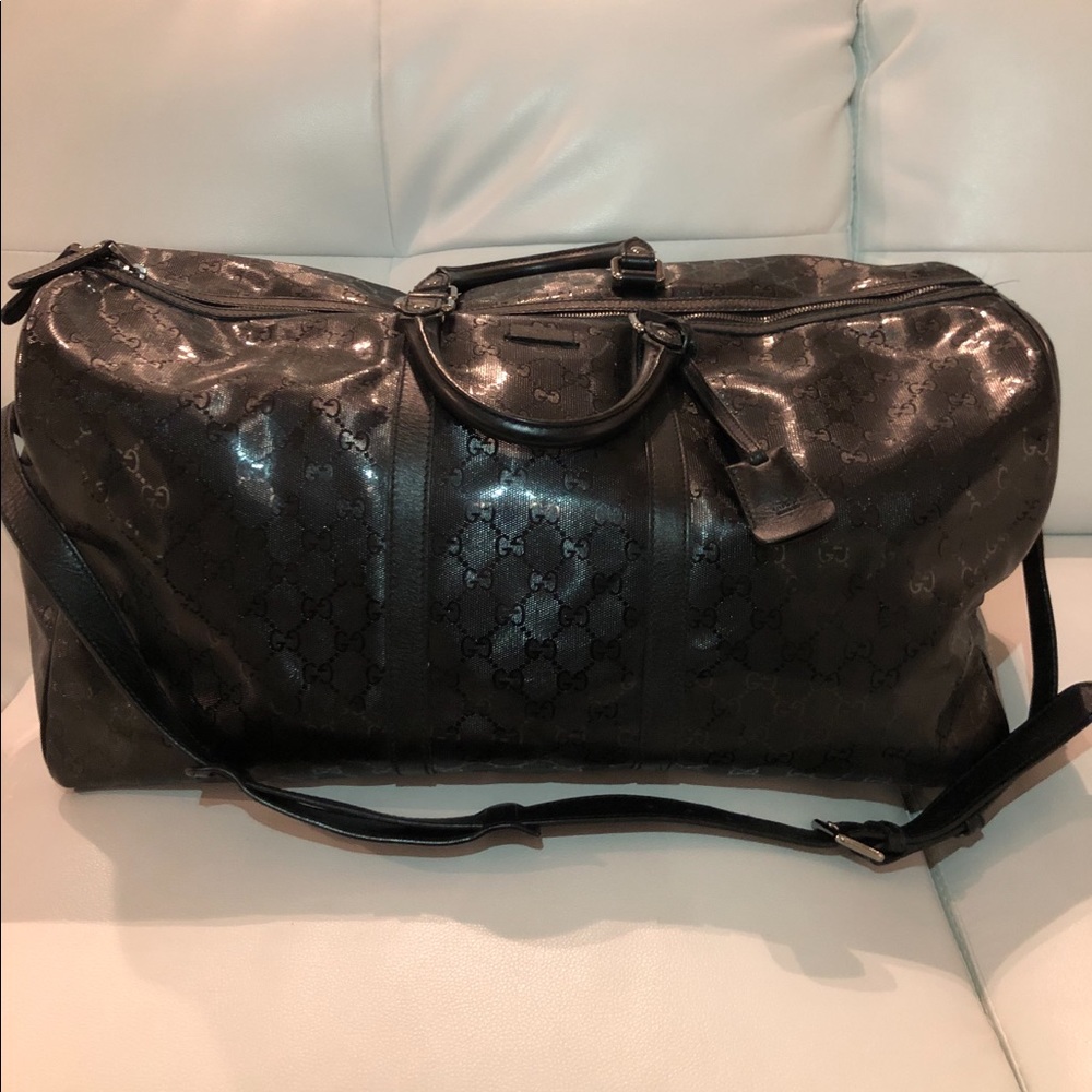 Gucci Duffle Gg Canvas Weekend/ Travel Bag